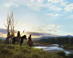Morning Hunt by Robert Duncan, oil on canvas, sold Apr 2025
