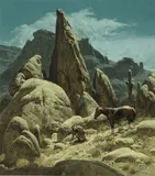 Frank McCarthy, Finding the Sign, oil on Masonite