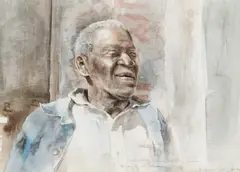 Hubert Shuptrine, Study of William (Country Store on the Trace), watercolor on paper