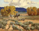 Jerry Jordan, Jimmy & Mariano, oil on canvas