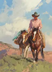 Bill Anton, Vermillion Packer, oil on canvas laid to panel