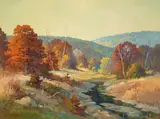 Robert William Wood, Texas Autumn, oil on canvas