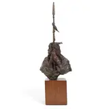 George Carlson, Long Bear, bronze with reddish brown patina