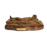Bill Nebeker, Dog Tired, bronze with mixed brown patinas