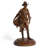 Bill Nebeker, The Eyes of Texas, bronze with mixed brown patinas