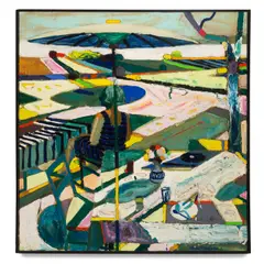 Roland Petersen, Sitting Girl, 1966, oil and Rhoplex on canvas