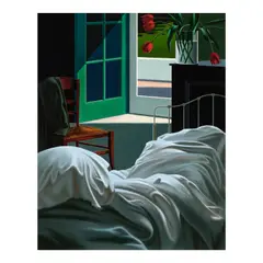 Bruce Cohen, Bed & Tulips, 2001, oil on canvas