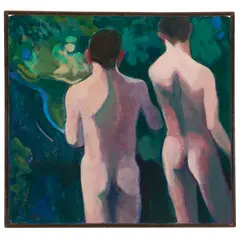 Theophilus Brown, Two Bathers, 1964, oil on canvas