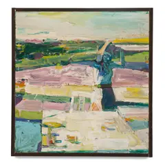 Roland Petersen, Woman in Landscape, 1962, oil on canvas