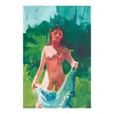 Paul Wonner, Model in the Sunlight, circa 1960, gouache and graphite on paper