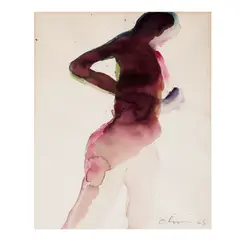 Untitled by Nathan Oliveira, 1965, watercolor on paper, offered Jun 2025