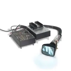 Alan Rath, Waiting II, 1989, aluminum, acrylic, electronics and cathode ray tube
