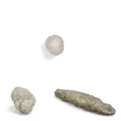 David Ireland, Group of Three Sculptures, 1990-92, Untitled (Cement Ball #2), 1990