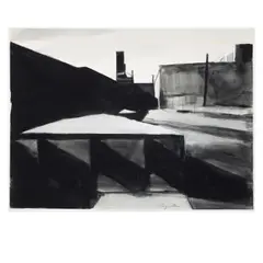 John Register, Oakland #2, 1990, gouache on board