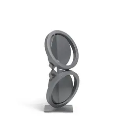 Fletcher Benton, Double Folded Circle Ring-Study, 2000, steel
