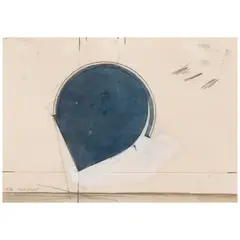 Tony DeLap, Untitled, 1986, graphite, watercolor and gouache on paper