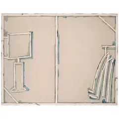 Craig Kauffman, Interior Grey #2, 1977, acrylic on paper and silk