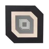 Larry Bell, Lux III, 1971, silkscreen, mirror and canvas