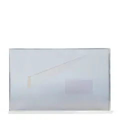 Eric Orr, Untitled from the Vacuum Deposition series, 1978, vapor drawings on glass with aluminum frame on plexiglass base