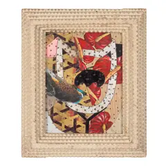 Canal Street Cat by Tony Berlant, 1980, found metal collage with nails on plywood in artist's frame, sold Jun 2025