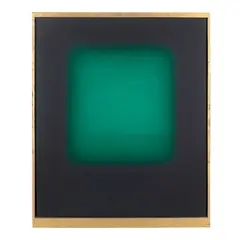 Green Shadow by Eric Orr, 1986, oil on canvas in artist's lead frame with gold leaf, sold Jun 2025