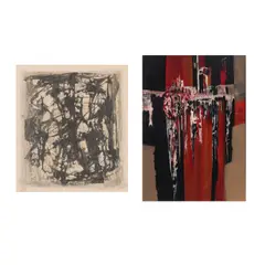 Gordon Wagner, Group of Two Works, 1963, ink, watercolor and graphite on paper