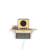 A New Dawn, A New Day, A Change to Try, A Different Volksempfanger by Edward Kienholz and Nancy Reddin Kienholz, 1976, found object assemblage with painted wood and galvanized metal shelf, plastic radio, sold Jun 2025