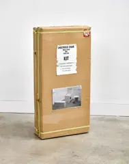Jason Rhoades, Sheetrock Chair, Small Table and Tool Box, 1994, cardboard