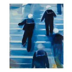 Christopher Brown, Step Drill, 2020, oil on canvas on wood