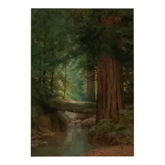 Redwoods by Lorenzo Palmer Latimer, watercolor on paper, sold Aug 2025