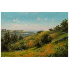 Charles Dorman Robinson, Springtime - Marin County, oil on canvas laid to board