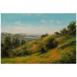 Charles Dorman Robinson, Springtime - Marin County, oil on canvas laid to board