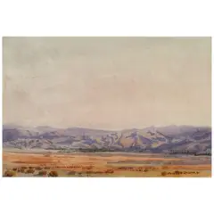 Albert Thomas Derome, Pioneer Home on the Plains and Rain, Brush Fire Sun and Near Coalinga (group of three)
