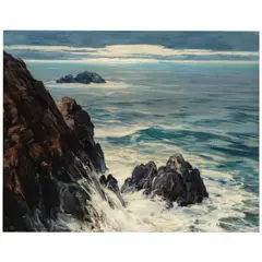 Henry Joseph Breuer, Coastal Landscape, oil on canvas