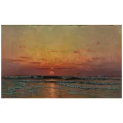 Charles Dorman Robinson, Seascape at Sunset, oil on canvas