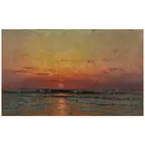 Charles Dorman Robinson, Seascape at Sunset, oil on canvas