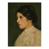 Theodore Wores, A Girl of Seville, Spain, 1903, oil on board
