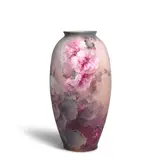 Franz Bischoff, Vase with Double Hollyhocks