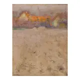 E. Irving Couse, French Landscape (Étaples, Pas-De-Calais, France), oil on canvas