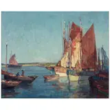 Edgar Alwin Payne, Brittany Boats, oil on canvas