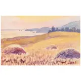 William Swift Daniell, Laguna Coast, watercolor on paper