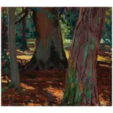 Jessie Arms Botke, Holland Wood, oil on canvas laid to board