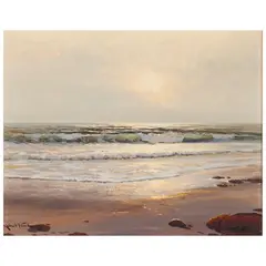 Shore of Laguna by Robert William Wood, oil on canvas, sold Aug 2025