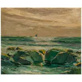 Paul Schumann, Seascape, oil on board