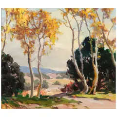 Fitch Burt Fulton, Sycamore Grove, oil on canvasboard