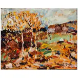 Thomas Lorraine Hunt, Fall Landscape with House