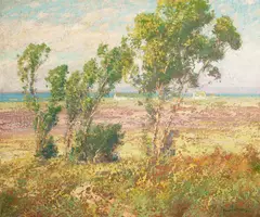Maurice Braun, A View Toward the San Diego Coast, oil on canvas