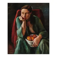 Otis Oldfield, White Bowl, oil on canvas