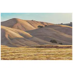Ray Strong, Golden Hillside, oil on Masonite