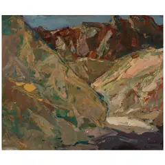 Si Chen Yuan, Mountain in the Desert, Death Valley, CA, oil on Masonite